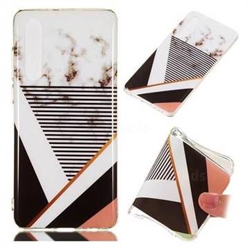 Pinstripe Soft TPU Marble Pattern Phone Case for Huawei P30