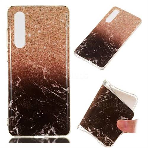 Glittering Rose Black Soft TPU Marble Pattern Case for Huawei P30