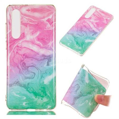 Pink Green Soft TPU Marble Pattern Case for Huawei P30