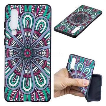 Mandala 3D Embossed Relief Black Soft Back Cover for Huawei P30