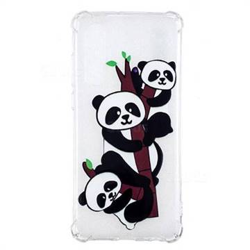 Three Pandas Anti-fall Clear Varnish Soft TPU Back Cover for Huawei P30