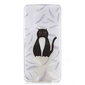 Feather Black Cat Super Clear Soft TPU Back Cover for Huawei P30