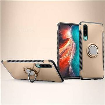 Armor Anti Drop Carbon PC + Silicon Invisible Ring Holder Phone Case for Huawei P30 - Champagne