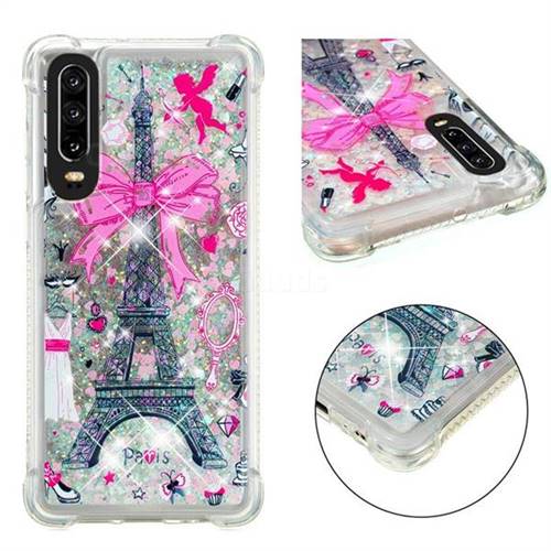 Mirror and Tower Dynamic Liquid Glitter Sand Quicksand Star TPU Case for Huawei P30