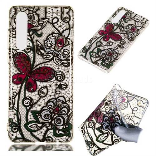 Butterfly Flowers Super Clear Soft TPU Back Cover for Huawei P30