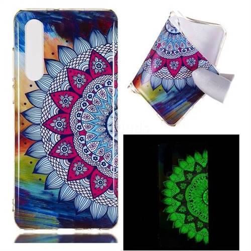 Colorful Sun Flower Noctilucent Soft TPU Back Cover for Huawei P30