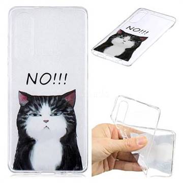 Cat Say No Clear Varnish Soft Phone Back Cover for Huawei P30