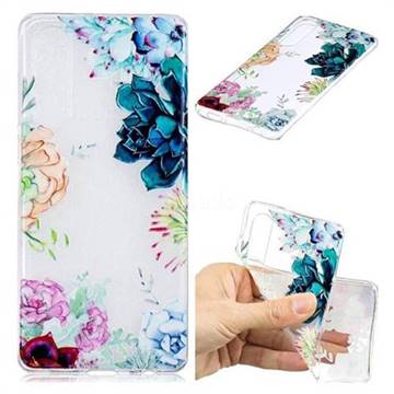 Gem Flower Clear Varnish Soft Phone Back Cover for Huawei P30