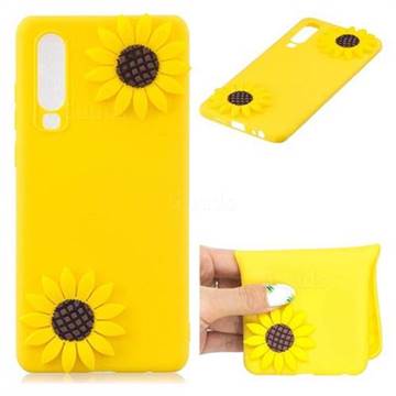 Yellow Sunflower Soft 3D Silicone Case for Huawei P30