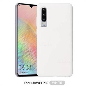 Howmak Slim Liquid Silicone Rubber Shockproof Phone Case Cover for Huawei P30 - White