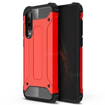 King Kong Armor Premium Shockproof Dual Layer Rugged Hard Cover for Huawei P30 - Big Red