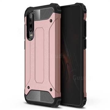 King Kong Armor Premium Shockproof Dual Layer Rugged Hard Cover for Huawei P30 - Rose Gold