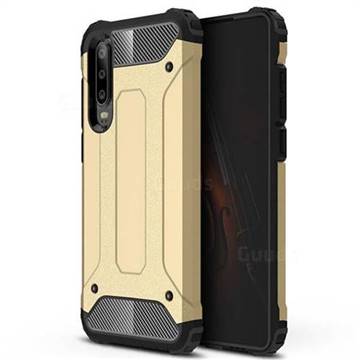 King Kong Armor Premium Shockproof Dual Layer Rugged Hard Cover for Huawei P30 - Champagne Gold