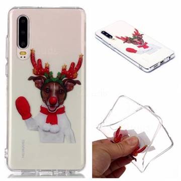 Red Gloves Elk Super Clear Soft TPU Back Cover for Huawei P30