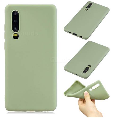 Candy Soft Silicone Phone Case for Huawei P30 - Pea Green