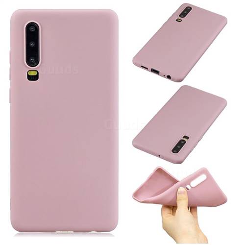 Candy Soft Silicone Phone Case for Huawei P30 - Lotus Pink
