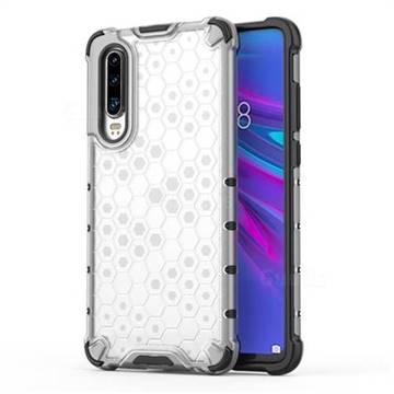 Honeycomb TPU + PC Hybrid Armor Shockproof Case Cover for Huawei P30 - Transparent