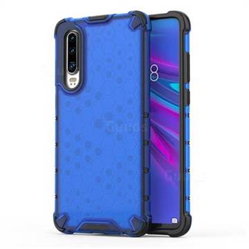 Honeycomb TPU + PC Hybrid Armor Shockproof Case Cover for Huawei P30 - Blue