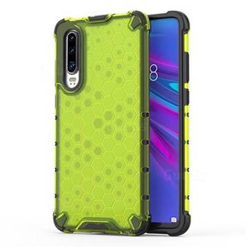 Honeycomb TPU + PC Hybrid Armor Shockproof Case Cover for Huawei P30 - Green