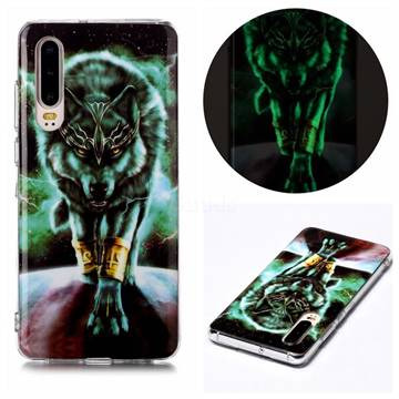Wolf King Noctilucent Soft TPU Back Cover for Huawei P30