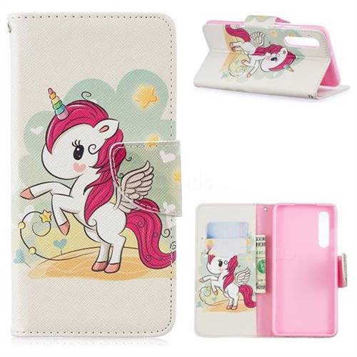 Cloud Star Unicorn Leather Wallet Case for Huawei P30