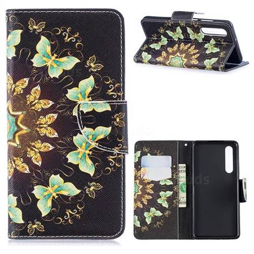 Circle Butterflies Leather Wallet Case for Huawei P30