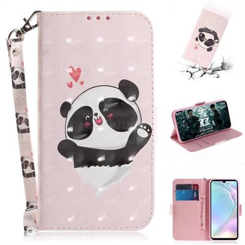 Heart Cat 3D Painted Leather Wallet Phone Case for Huawei P30