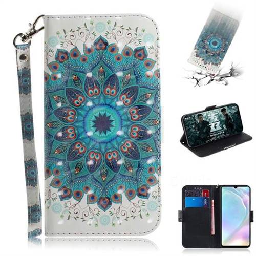 Peacock Mandala 3D Painted Leather Wallet Phone Case for Huawei P30
