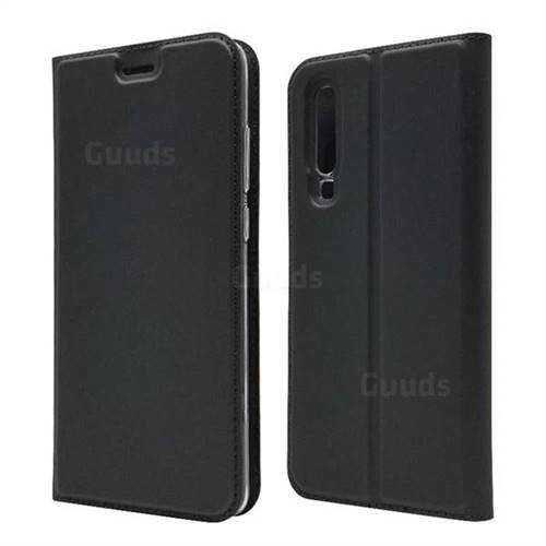 Ultra Slim Card Magnetic Automatic Suction Leather Wallet Case for Huawei P30 - Star Grey