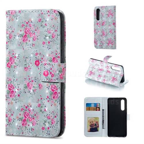 Roses Flower 3D Painted Leather Phone Wallet Case for Huawei P30