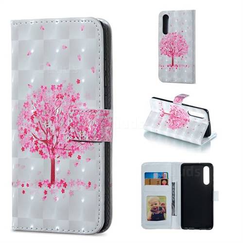 Sakura Flower Tree 3D Painted Leather Phone Wallet Case for Huawei P30
