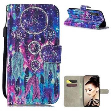 Star Wind Chimes 3D Painted Leather Wallet Phone Case for Huawei P30