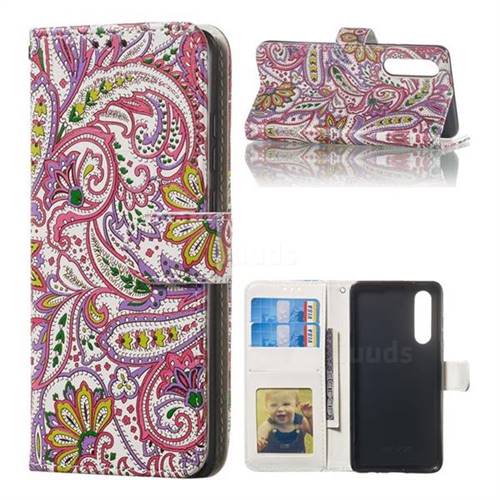 Pepper Flowers 3D Relief Oil PU Leather Wallet Case for Huawei P30
