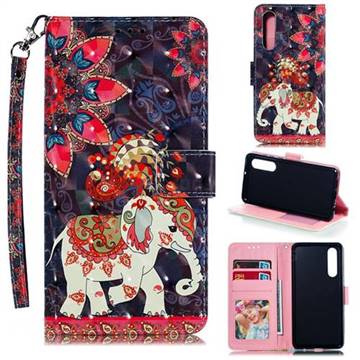 Phoenix Elephant 3D Painted Leather Phone Wallet Case for Huawei P30