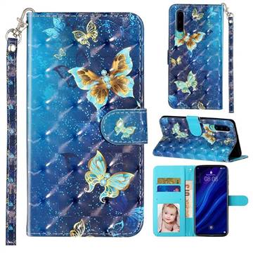 Rankine Butterfly 3D Leather Phone Holster Wallet Case for Huawei P30