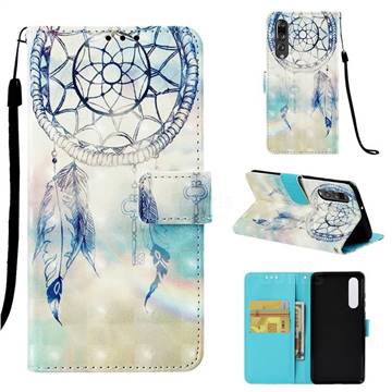Fantasy Campanula 3D Painted Leather Wallet Case for Huawei P30