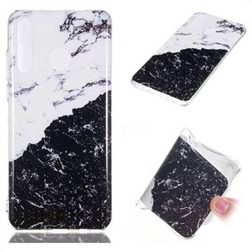 Black and White Soft TPU Marble Pattern Phone Case for Huawei P30 Lite