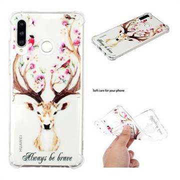 Always be Brave Anti-fall Clear Varnish Soft TPU Back Cover for Huawei P30 Lite