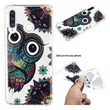 Owl Totem Anti-fall Clear Varnish Soft TPU Back Cover for Huawei P30 Lite