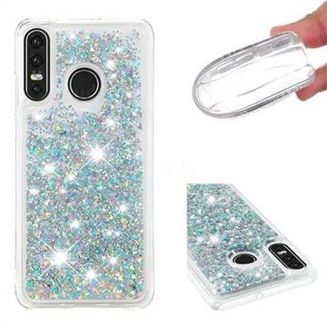 Dynamic Liquid Glitter Quicksand Sequins TPU Phone Case for Huawei P30 Lite - Silver