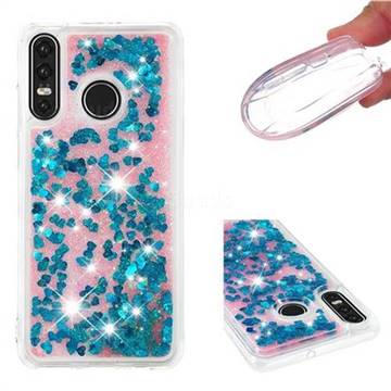 Dynamic Liquid Glitter Quicksand Sequins TPU Phone Case for Huawei P30 Lite - Blue