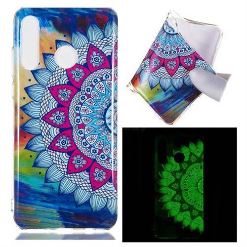 Colorful Sun Flower Noctilucent Soft TPU Back Cover for Huawei P30 Lite