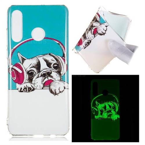Headphone Puppy Noctilucent Soft TPU Back Cover for Huawei P30 Lite