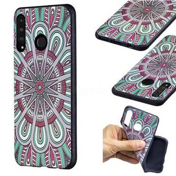 Mandala 3D Embossed Relief Black Soft Back Cover for Huawei P30 Lite