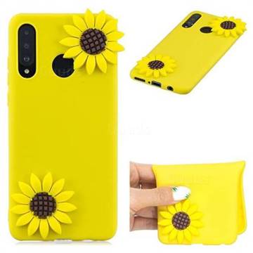 Yellow Sunflower Soft 3D Silicone Case for Huawei P30 Lite