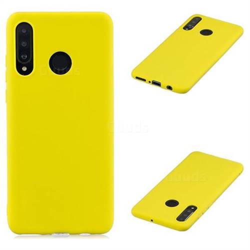 Candy Soft Silicone Protective Phone Case for Huawei P30 Lite - Yellow