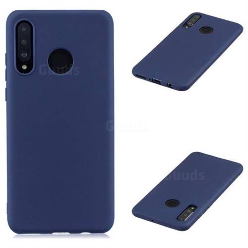 Candy Soft Silicone Protective Phone Case for Huawei P30 Lite - Dark Blue