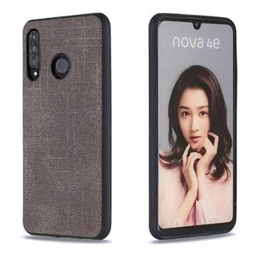 Canvas Cloth Coated Soft Phone Cover for Huawei P30 Lite - Dark Gray