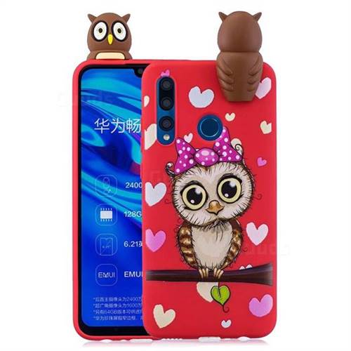 Bow Owl Soft 3D Climbing Doll Soft Case for Huawei P30 Lite
