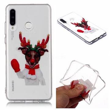 Red Gloves Elk Super Clear Soft TPU Back Cover for Huawei P30 Lite